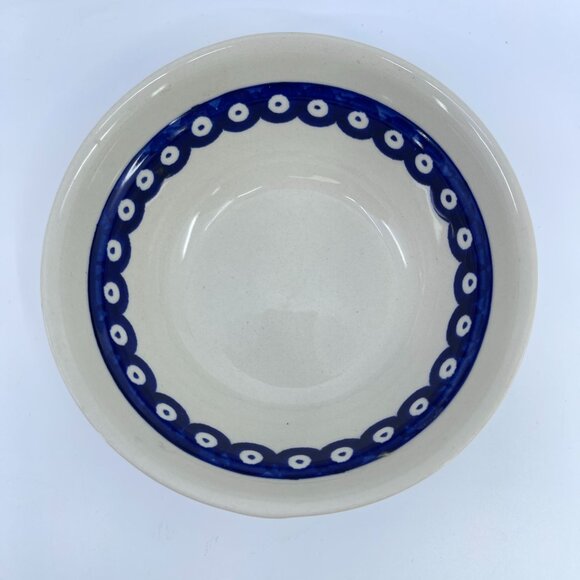 vintage boleslawiec polish pottery bowl "nature"pattern handcrafted - Picture 2 of 4